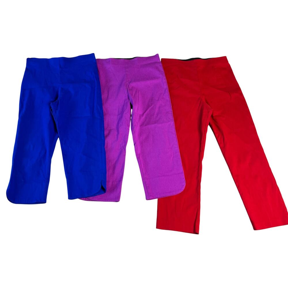 Equestrian Designs EQD Pants Lot of 3 Size P Crop Made in USA Minimalist Stretch